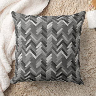 Coussin Motif en squelette dans les tons gris