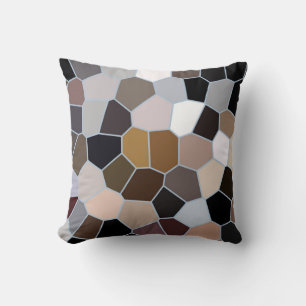 Coussin Motif en verre teinté Terre