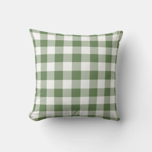 Coussin Motif En vichy vert