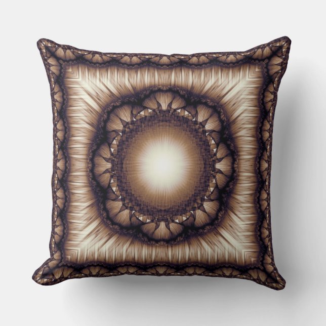 Coussin Motif encadré brillant à floral (Recto)