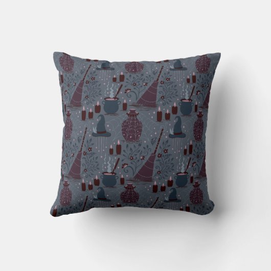 Coussin Motif ensorcelant d'Halloween au clair de lune (Verso)