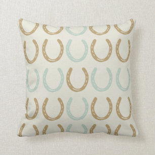 Coussin Motif équestre à thème de chaussures de cheval