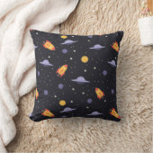 Coussin Motif espace lavande orange noir (Couverture)