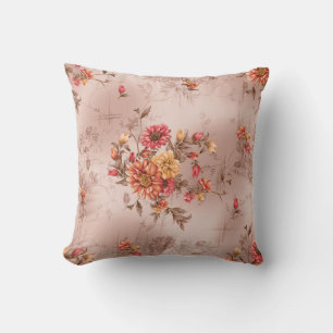Coussin motif et fleur sans soudure avec fond de terre, fl