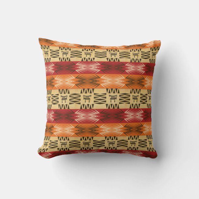 Coussin motif ethnique africain (Recto)