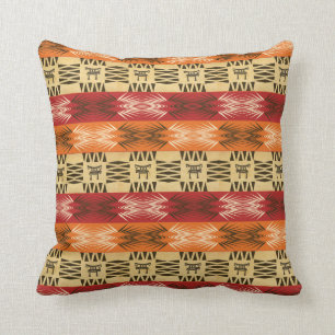 Coussin motif ethnique africain