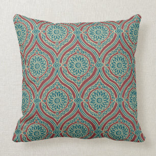 Coussin Motif ethnique chic d'Ogee dans marron, Teal et le