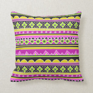Coussin Motif ethnique de roses indien