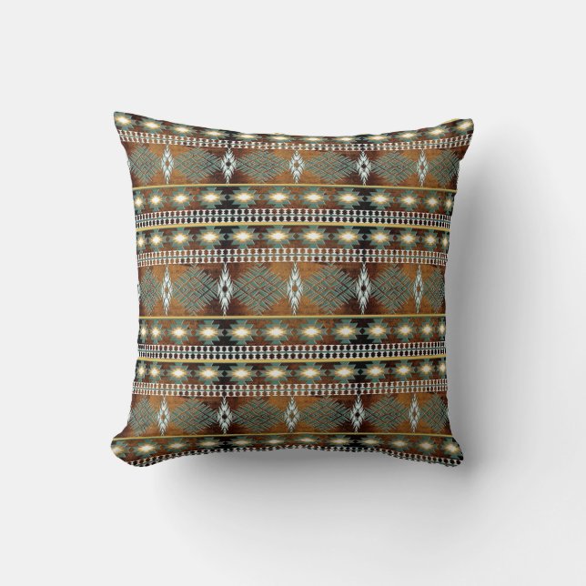 Coussin motif ethnique du sud-ouest (Recto)