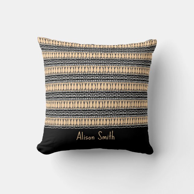 Coussin Motif ethnique mignon, Art Africain (Recto)