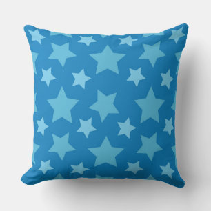 Coussin Motif étoile bleue ludique pour un design joyeux