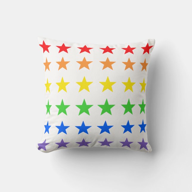 Coussin Motif étoilé coloré moderne (Recto)
