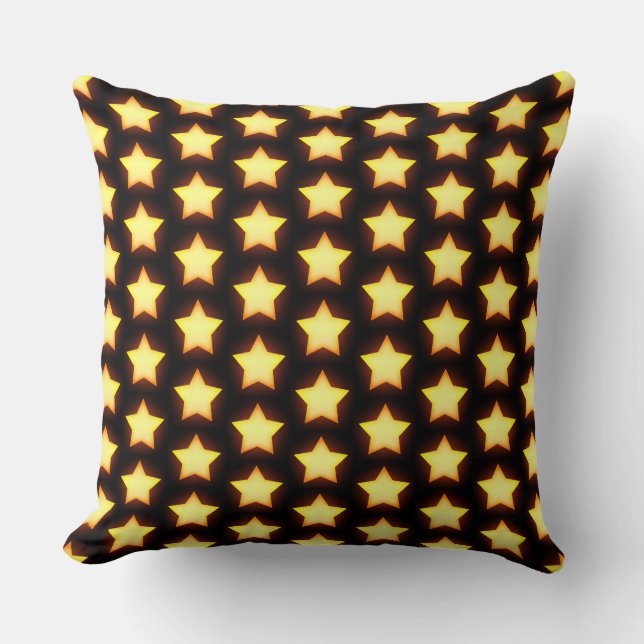 Coussin Motif Étoile Dorée Brillante (Recto)