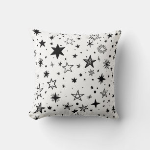 Coussin Motif étoile sur un arrière - plan blanc