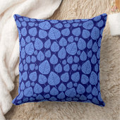 Coussin Motif feuille 02 - Bleu bébé sur Deep Navy (Couverture)