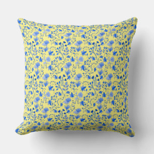 Coussin Motif feuille 12.bw Lyellow BG