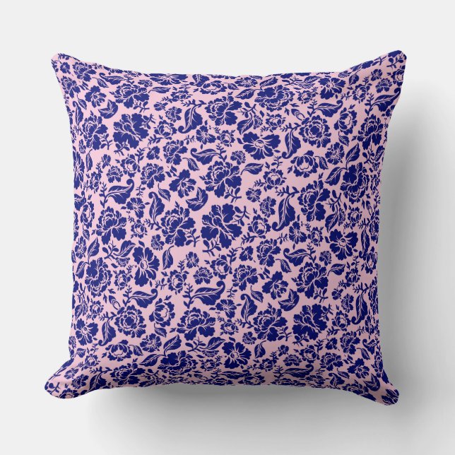 Coussin motif feuille.13.bw Lpink BG (Recto)