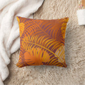 Coussin Motif feuille de palmier orange (Couverture)