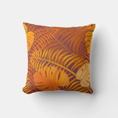 Coussin Motif feuille de palmier orange (Recto)