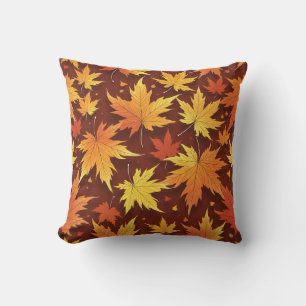 Coussin motif feuille d'érable