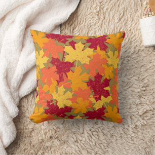Coussin Motif Feuille d'érable d'automne