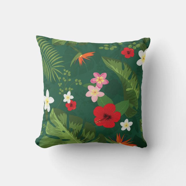 Coussin Motif Feuille tropical (Recto)