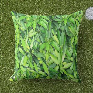 Coussin Motif Feuille verdoyant - Nature Botanique