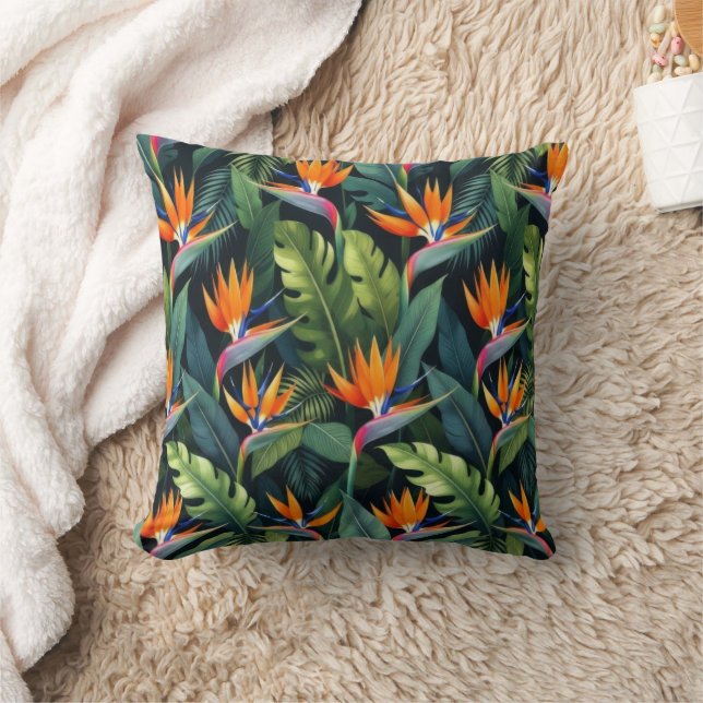 Coussin Motif Fleur d'Oiseau de Paradis (Couverture)
