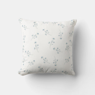 Coussin Motif Fleur sauvage bleu