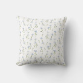 Coussin Motif Fleur sauvage bleu aquarelle (Recto)