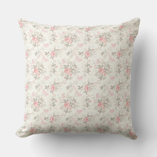 Coussin motif floral (Recto)