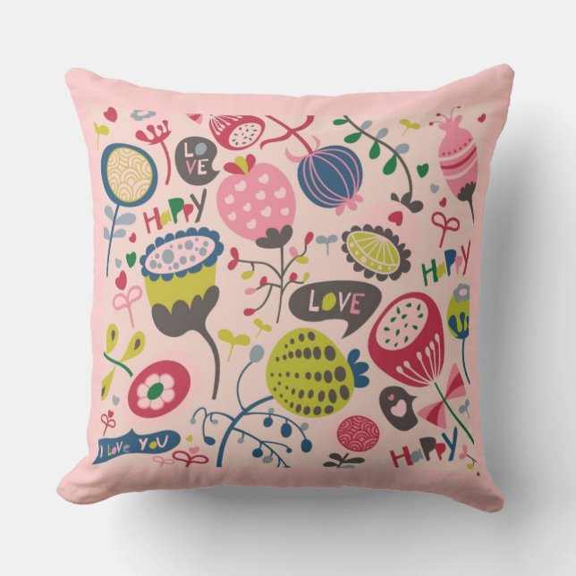 Coussin Motif floral (Recto)