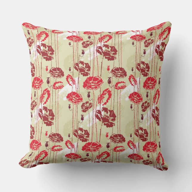 Coussin Motif floral 2 d'élégance abstraite (Recto)