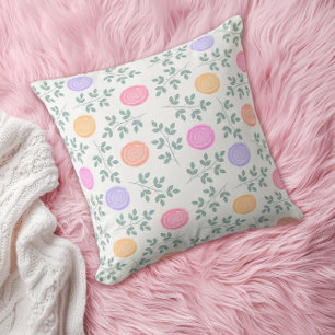 Coussin Motif floral à l'aquarelle douce