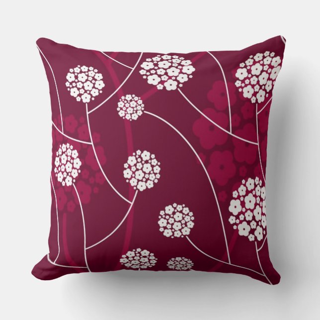 Coussin Motif floral abstrait (Recto)