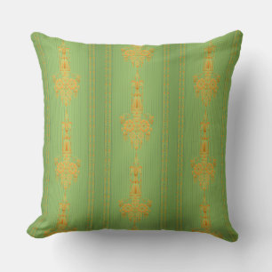 Coussin Motif floral baroque avec bordure V2020