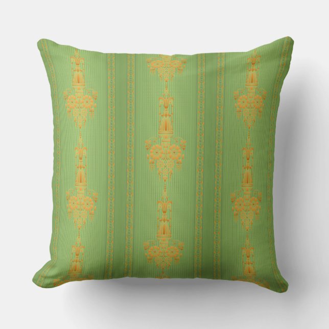 Coussin Motif floral baroque avec bordure V2020 (Recto)