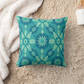 Coussin Motif floral bleu et vert (Couverture)
