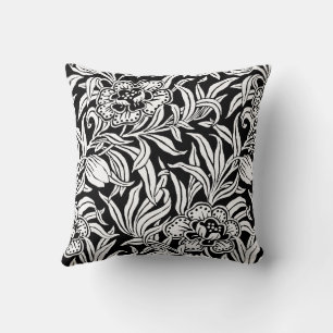Coussin Motif floral botanique vintage Art Nouveau
