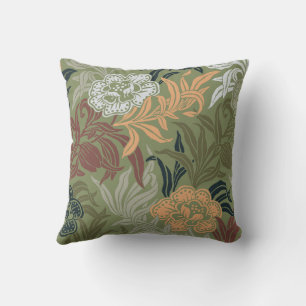 Coussin Motif floral botanique vintage – Art nouveau
