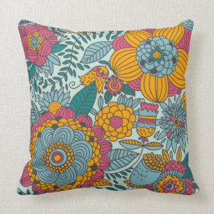Coussin Motif floral coloré