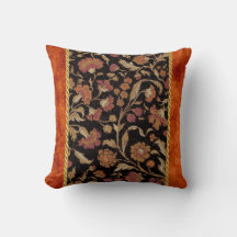 Motif floral couleur rouille élégant