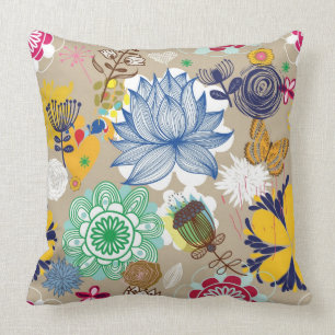 Coussin Motif floral dans le rétro style 3