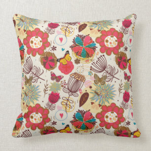 Coussin Motif floral dans le rétro style 4