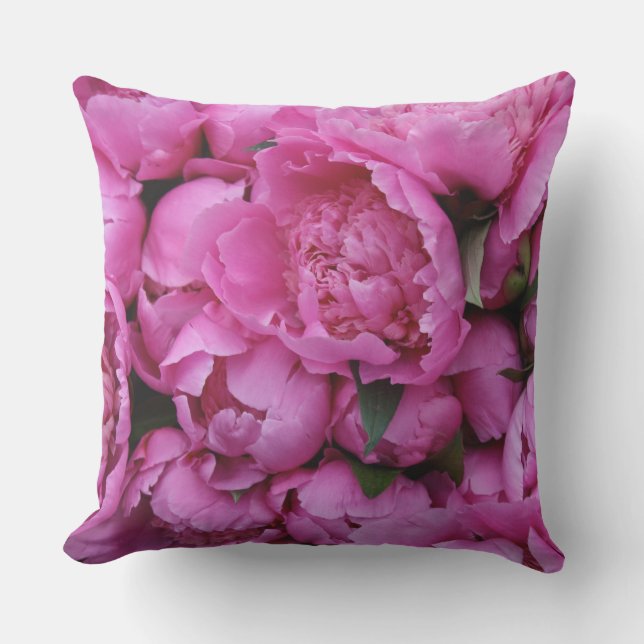 Coussin Motif floral de fleur rose sûre extérieure de (Recto)