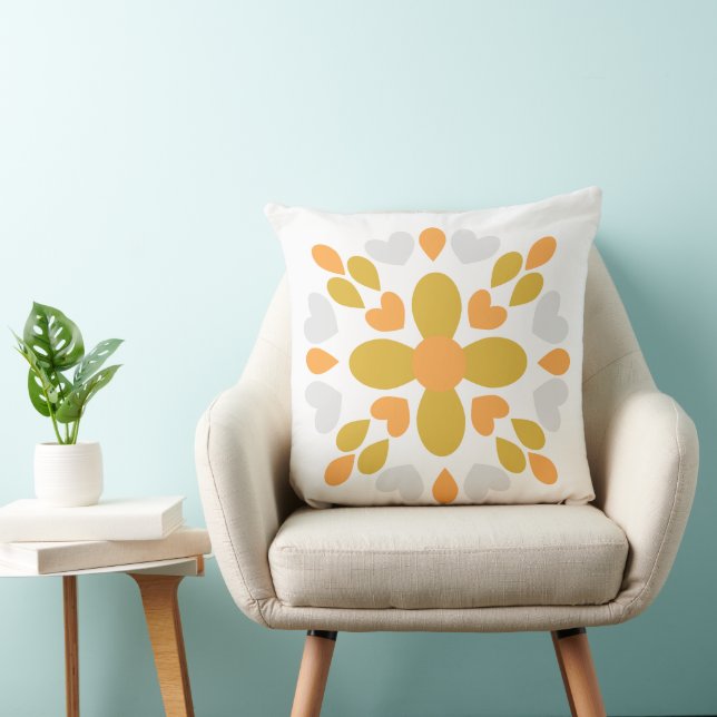 Coussin motif floral de fleurs de printemps (Chaise)