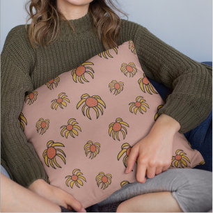 Coussin Motif floral de marguerite à œil noir
