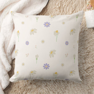 Coussin Motif floral de marguerite pastel