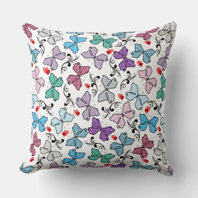 Coussin Motif floral de Valentine (Recto)