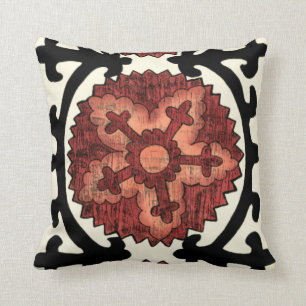 Coussin Motif floral décoratif de style de Suzani